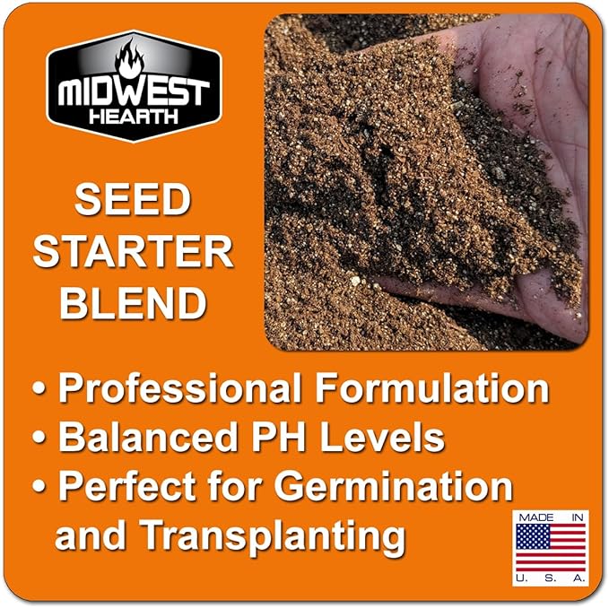 Seed Starter Natural Potting Soil Mix for Germination and Growth (Made in USA) (8 Dry Quarts)