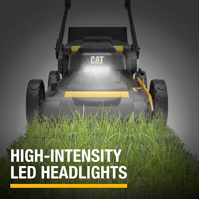 Cat DG671 60V 21” Self-Propelled Cordless Lawn Mower 3-In-1 Cutting Modes, Brushless Battery Lawn Mower with TorqLogic, Easy-Adapt Self-Propelled Lawn Mower – Battery & Charger Included