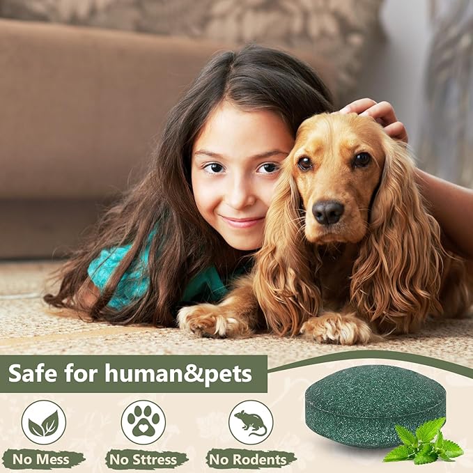 Mouse Repellent, 12 Pack Peppermint Oil Mouse Repellent for Car Engines, Indoor & Outdoor Use, Keep Mice Out of House and Garage, Safe for Pets and Family.