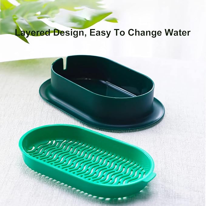 2Pcs Cat Grass Planter for Indoor Hydroponic Wheatgrass Seed Sprout Tray Organic Cat Grass Growing Kit (No Seeds Included) Soilless Pot Planting Box (G)