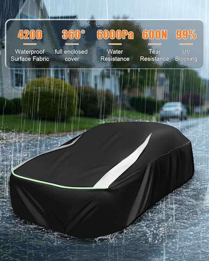 Full Enclosed Small Car Covers Universal Fit for Miata,Mini Cooper,Z1/Z3,SLK-Class,Polo/Rabbit 1975-1984,Fiesta,Solstice,Yaris/MR2,Honda S2000,Saturn Sky,Chrysler Crossfire,Fiat 124 Spider