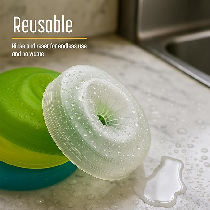 Fruit Fly Trap Lids for Wide Mouth Mason Jars - Natural Non-Toxic Gnat Catchers, Reusable Covers (4 Pack)