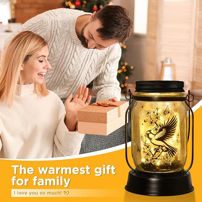 Cardinal Gifts for Women/Men Cardinal Solar Lanterns Mom Grandma Birthday Present Lantern Memorial Lights Solar Garden Decoration Outside for Yard, Patio,Backyard,Porch Torches