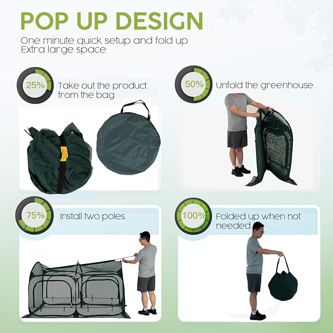 Poray Large 8.2x4FT Plant Netting Cover, Pop up Tunnel Crop Cage Gardening Net,Pest Guard Cover for Vegetables &Fruits,Durable Gardening Net for Plant and Animal