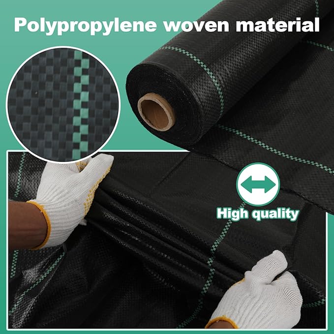 4ft*100ft Landscape Fabric,Weed Barrier Fabric,3.2oz Heavy Duty Weed Blocker Fabric,Weed Contorl for Underlayment,Gardening Weed Mat-Durable,Easy Installation