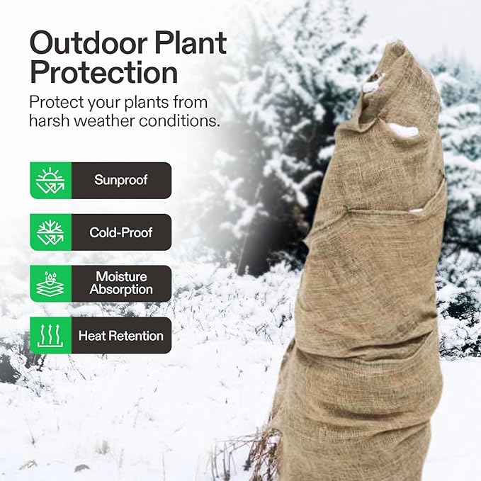 VIVOSUN 40 in x 75 ft Burlap Fabric, High Density Natural Jute Fiber, Multipurpose Burlap for Gardening, Outdoor Plant Care, Weed Barrier, DIY Crafts, and Decoration
