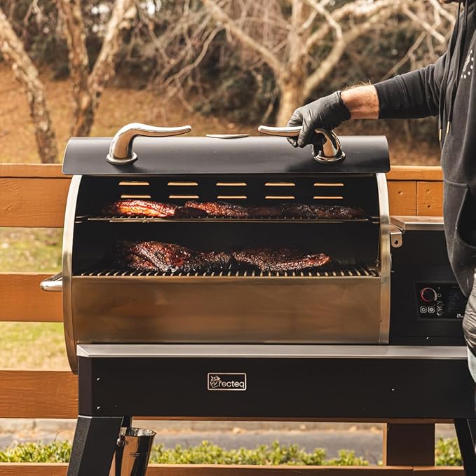 recteq Pellet Grill - Deck Boss 800 Wi-Fi Enabled Electric Pellet Smoker Grill Bundle, Deck Boss + Grilling Basics Bundle