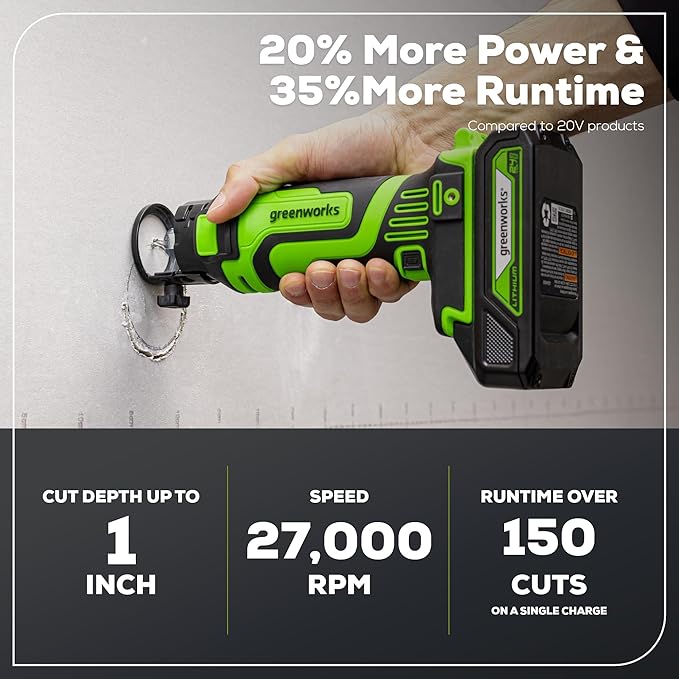 Greenworks 48V (2x24V) Lawn Mower Combo - 20" Push Mower, 12" String Trimmer, 320 CFM Leaf Blower + 24V Cordless Speed Saw - Ideal for Yard & Indoor