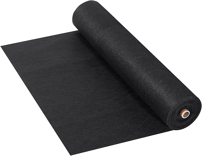 VEVOR Geotextile Landscape, 4ft x 100ft 8 oz Non-Woven PP Drainage 350N Tensile Strength & 440 N Load Capacity, for Ground Cover, Garden Fabric, French Drains, Black