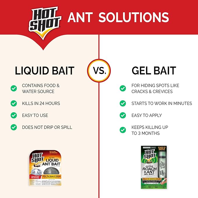 Hot Shot Ultra Clear Roach & Ant Insects Gel Bait , 2.5 oz