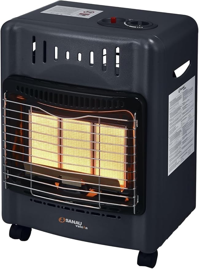 18,000 BTU Propane Heater for Garages, Construction sites and yards, Propane Cabinet Heater Quiet with Gas Regulator and Hose, Heating Area Up to 450 sq. Ft(Black)
