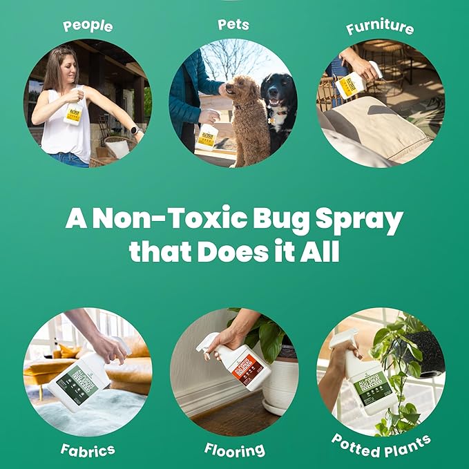 Cedarcide All-Purpose Bug Spray | Kill and Control Mosquitos, Fleas, Ticks, Ants | Made with Natural Essential Oils | Use on People, Pets & Kids (Lemongrass, Quart (32 Oz.))