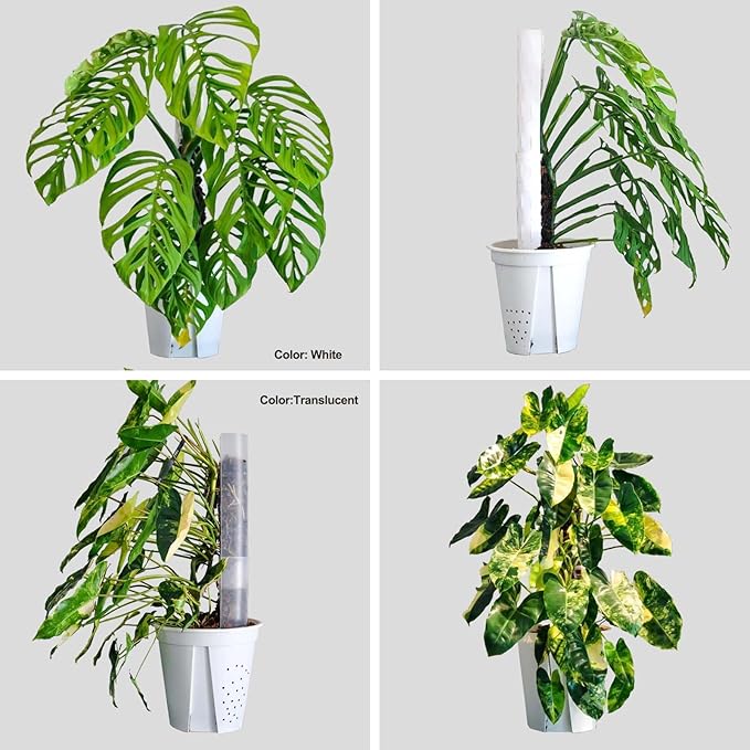 4 Pcs 17 Inch Plastic Moss Pole for Plants Monstera,Designed Specifically for Climbing Plants, Stackable Plant Support for Indoor Plants