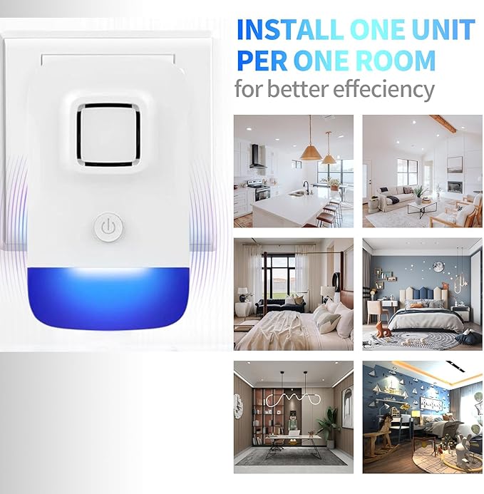 Ultrasonic Pest Control Repeller Plug in, Electronic Rodent Repellent for Indoor Home, Mosquito Repellent, Cockroach Killer, Spider Repellent (4 Pack)