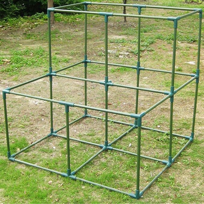 4 PCS 16mm Greenhouse Frame Building Connectors Pipe Fitting Plastic Gardening Joint Tool Heavy Duty Framework Drip Tubing Flower Stands Plant Stakes Fencing
