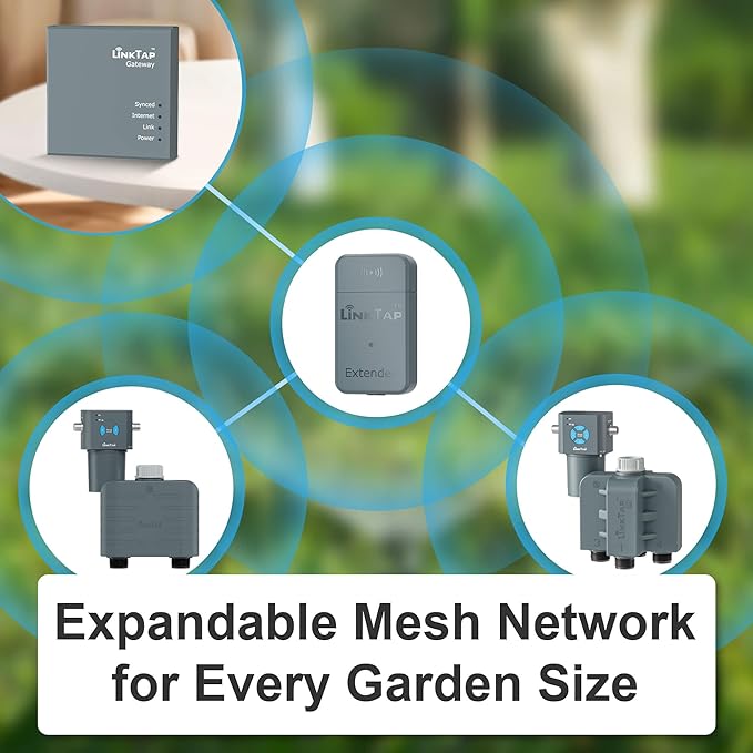 LinkTap T1 Smart 2-Zone Water Timer & Gateway, Built-in Flow Meters, Real-Time Fault Detection & Notification, Weather Adaptive, Better Range Than WiFi Hose Timer, IP66, Alexa, 2-Year Warranty