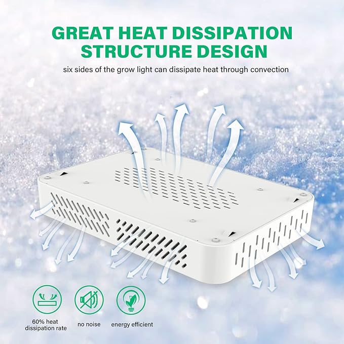 1000w LED Grow Light for Indoor Plants, Full Spectrum Plant Light Growing Lamp for Hydroponic Indoor Plant Veg and Flower for Grow Tent (Actual Power 100W=1000W HPS)
