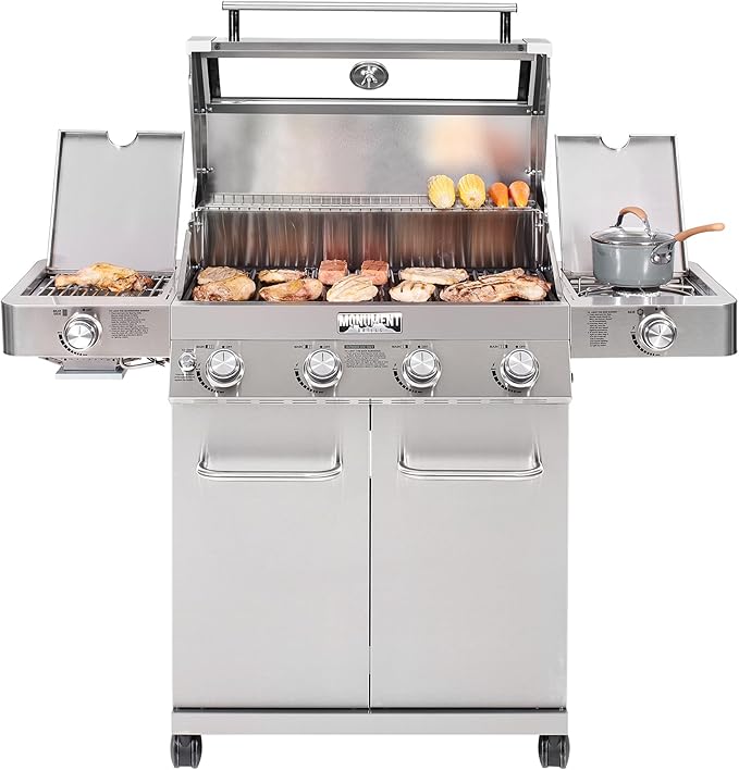 Monument Grills 35633 Propane Grill with Grill Cover Bundle (2 Items)