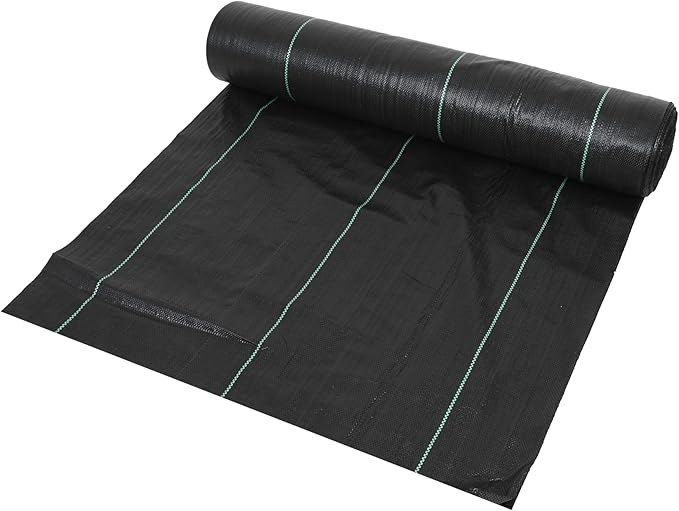 6ft x300ft Black Weed Barrier Landscape Fabric Heavy Duty 3.2OZ French Drain Fabric Ground Cover Weed Cloth for Erosion Control,Outdoor Gardening Weed Control Mat