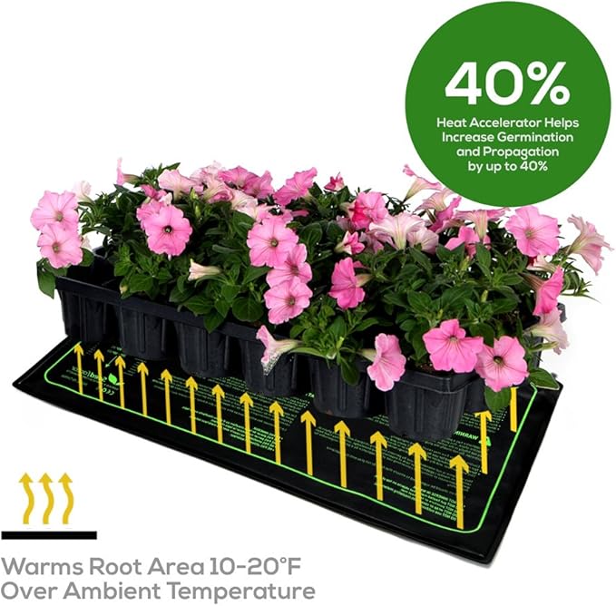 MET Certified Seedling Heat Mat, Seedfactor Waterproof Durable Germination Station Heat Mat, Warm Hydroponic Heating Pad for Indoor Home Gardening Seed Starter(20" x 20")