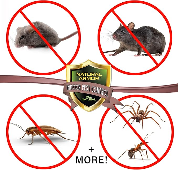Peppermint Repellent for Indoor Pest Control - All Natural & Safe Spray for Outdoor Use. Natural Armor Indoor Pest Control. 128 Oz Gallon, Ready to Use with Heavy-Duty Trigger Sprayer
