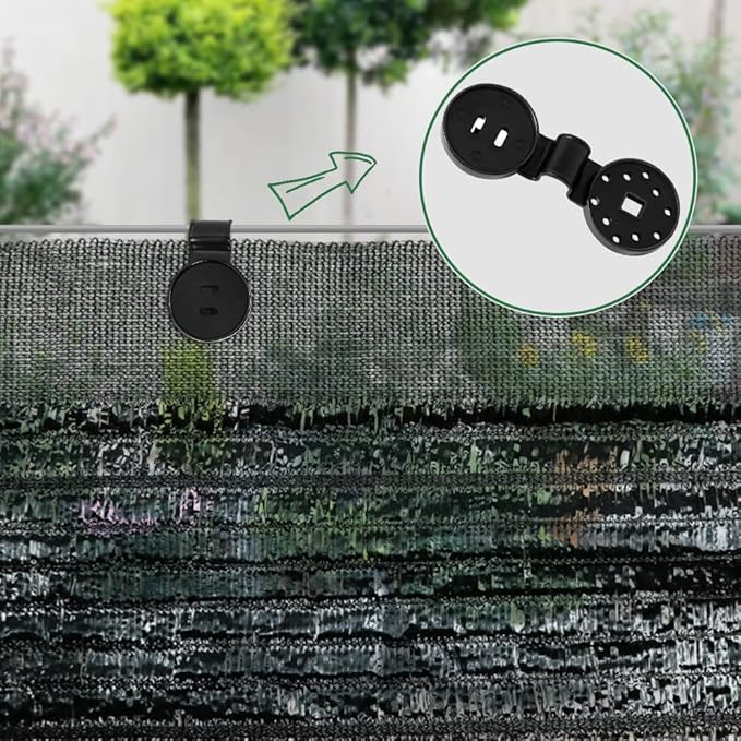 Shade Cloth Heavy Duty Lock Grip, 2023 New Shade Cloth Fix Plastic Clamp, Premium Tarp Clips Fence Fabric Clips for Greenhouse Outdoor Garden Netting, Anti Bird Netting, Sun Shade Net (50 Pcs)