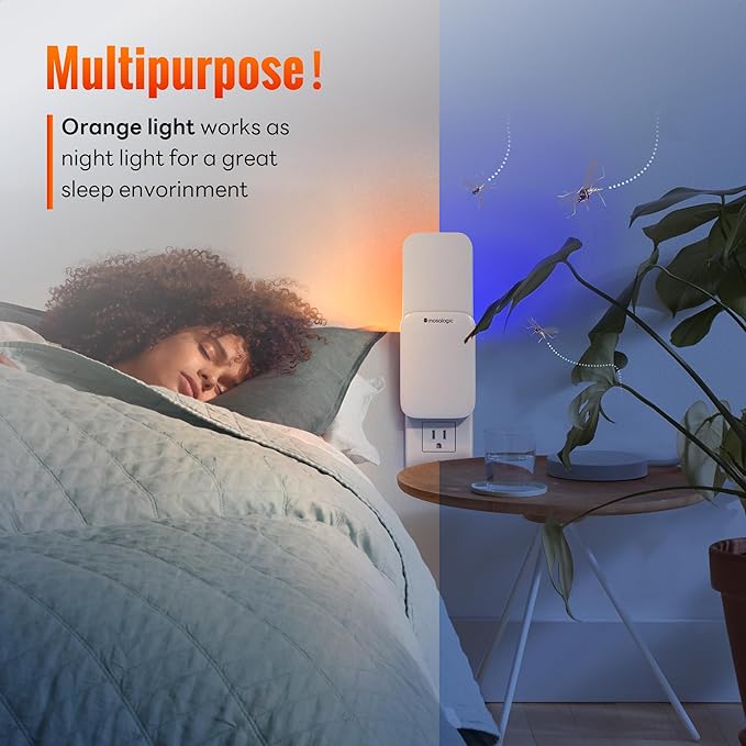 Mosalogic Fruit Fly Traps for Indoors Gnat Trap for House Indoor- 600 Sqft Protection Area UV Fly Insect Trapper for Fruit Flies,Gnat,Mosquito,and Other Flying Insect Plug in Bug Killer White