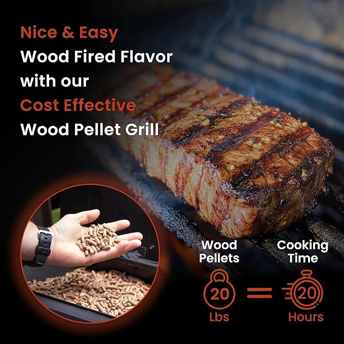 Z GRILLS ZPG-450A Wood Pellet Grill & Smoker with PID V2.1 Controller, 459 Sq in Cook Area, Meat Probe, Foldbale Shelf, 8 in 1 BBQ Grill Outdoor Auto Temperature Control, Black