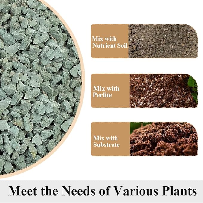 Succulents and Cactus Green Zeolite Rocks, Decorative Stones Pebbles for Indoor Plants, Bonsai, Fairy Gardening, Vases Fillers, Terrarium, 10lb