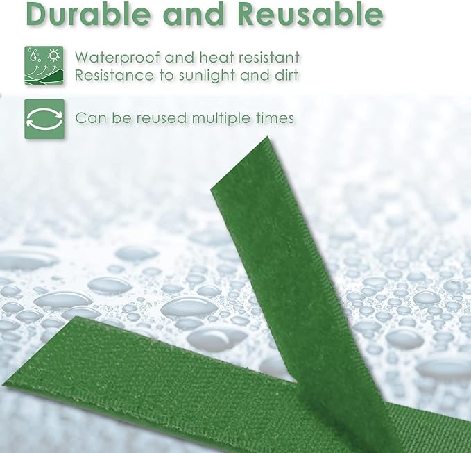Garden Tie Green Tape, Plant Supports, Gentle On Plants (32.8ft × 0.6 inch, 3 Rolls, Green)