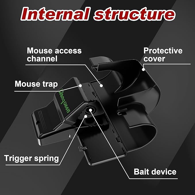 Reusable Rat & Chipmunk Traps, Prevents Accidental Triggering Mouse Trap, Tunnel Dual-Entry Squirrel Trap for Big Rats, Large Efficient Capture Device, Snap Traps for Humane Capture