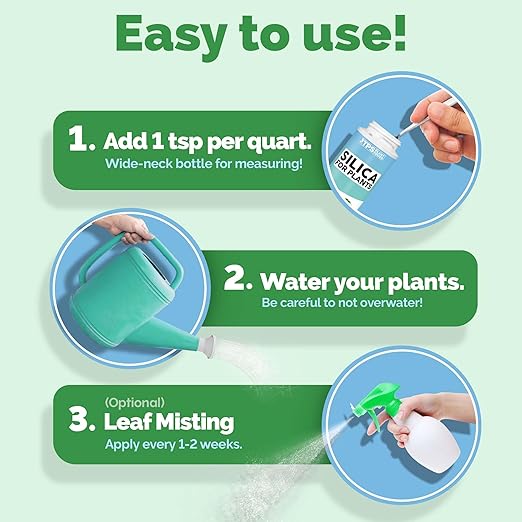 TPS NUTRIENTS Silica for Houseplants, Liquid Silicon Plant Food for Strong Stems and Healthy Leaves, Liquid Plant Fertilizer, 32 oz (1 Quart)