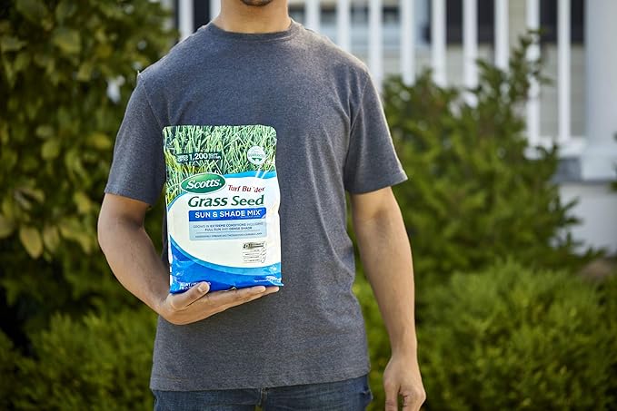 Scotts Turf Builder Grass Seed Sun & Shade Mix, Grows in Extreme Conditions & Spreads for a Durable Lawn, 3 lbs.