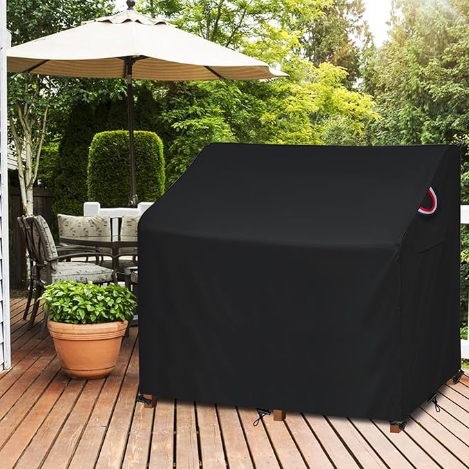 Potting Bench Cover for Outdoor Potting Bench Table UV Resistant Waterproof Outdoor Garden Potting Bench Table Cover 47"x20"x47"Windproof Outside Potting Bench Table Covers (Black)