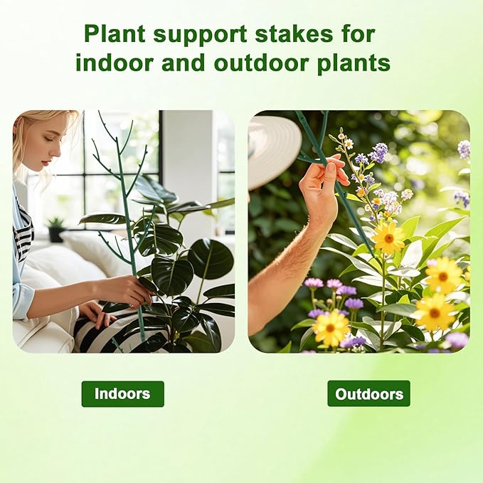 6 Pack Stackable Monstera Plant Support, Plant Stakes for Indoor and Outdoor Plants Use, Garden Stakes for Climbing and Potted Plants, Pothos, Philodendron