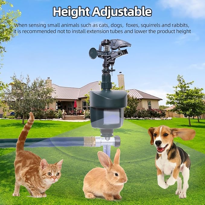 Motion Activated Sprinkler to Deter Animal Cat, Birds, Dogs Repellent Outdoor Lawn Motion Sensor Water Sprinkler for Garden