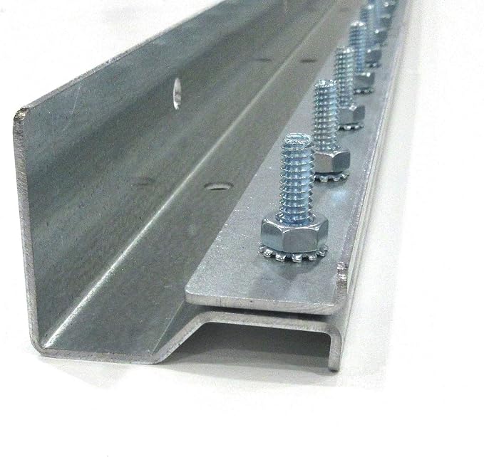 Strip Curtain Door Hardware - Commercial Industrial Strength Universal Jamb or Wall Mount Strip Door Hanger, 14 ga Galvanized Steel Plastic Strip Door Hanger - 4 Foot Section