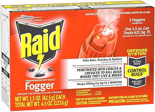 Raid Concentrated Deep Reach Fogger (Pack of 4)