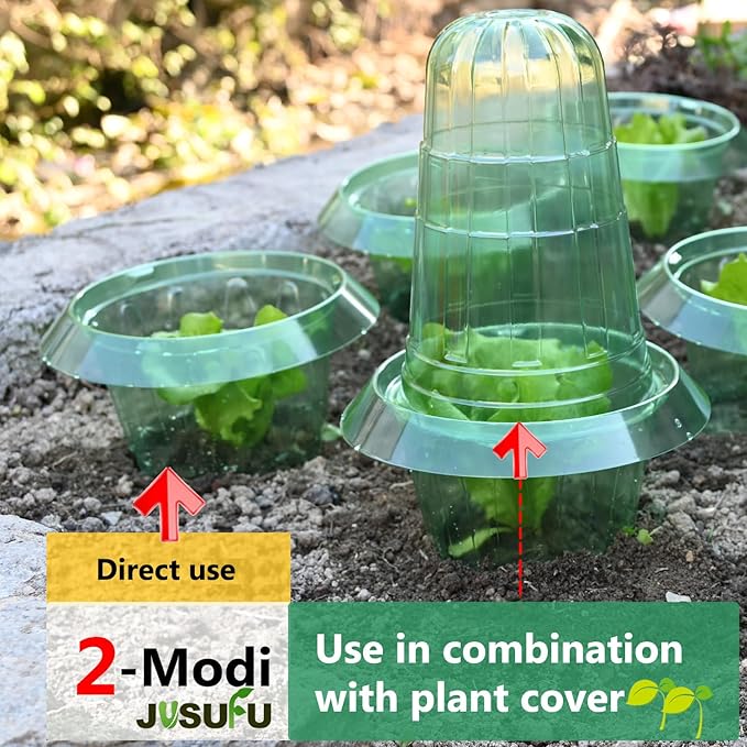 6 Pack Slug Collars for Plants,Medium-Sized Snail Protection Ring, Provides Effective Protection Against Snails for Your Salad Plants and Others Plants.