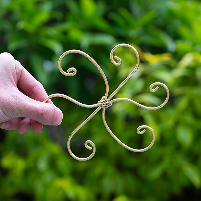 5PCS Monstera Plant Stem Support Stakes - 5.5 * 5.5IN Metal Supports for Monstera and Fishbone Cactus, Sturdy Frame, Easy Installation, Flexible Protection for Healthy Growth Indoors