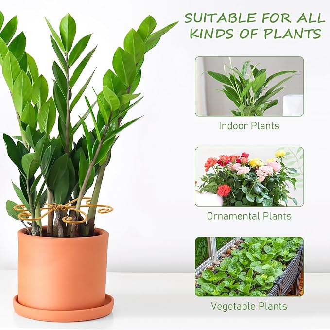 4-Pack Plant Stem Support, Plant Stabilizer for Indoor Plants, Monstera Plant Support System, Plant Stem Holder for Fixing Green Plants and Vines (A)
