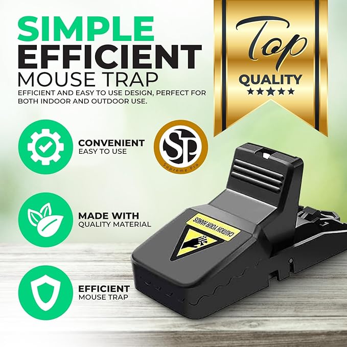 Mouse Traps, Mice Traps for House, Mouse Trap Indoor Quick Effective Sanitary, Mice Snap Trap, Safe Rat Trap Catcher for Family and Pet (Small Mouse Traps 6-Pack)