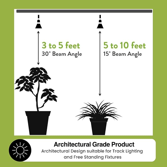 NorbBOTANIC Premium LED Grow Light, Full Spectrum PAR38 Bulb, 1350 Lumens, Energy-Efficient, Sun-Spectrum Mimics Sunlight, White Light, Perfect for Indoor Plants, Herbs, Tropical Plants, 16W 30 Degree