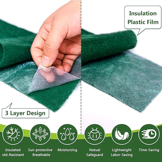 59Ft Tree Wrap(1 Pack), 3-Layer Design,4.7 Inch Width,Trunk Protector - Breathable Sunscreen Wrap for Damaged Bark & Heat Preservation - Easy to Handle & Stylish Design