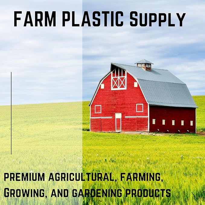 Farm Plastic Supply - Silage Tarp Black/White Plastic Sheeting - 8 Mil - Heavy Duty Polyethylene Plastic Tarp for Silage Cover, Bunker Cover for Farming, Agriculture, Ground Covering (24' x 25')