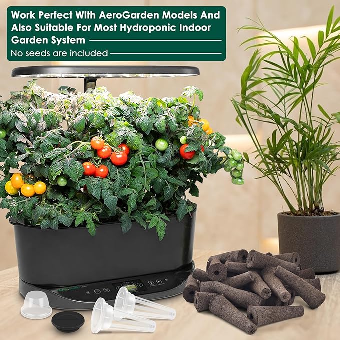 PACETAP 161 Pcs Seed Pod Kit for AeroGarden, Plant Seed Starter Sponges Kit for Hydroponic Indoor Garden System, Growing Pods Kit Include 30 Grow Sponges,30 Grow Baskets,30 Grow Domes,30 Pod Labels