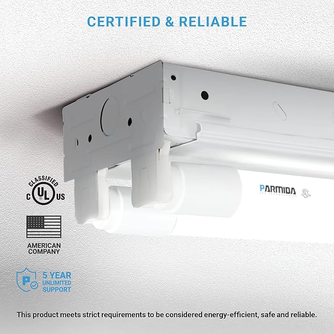 PARMIDA 20-Pack 4FT LED T8 Ballast Bypass Type B Light Tube, 24W, UL-Listed for Single-Ended & Dual-Ended Connection, 3000lm, Frosted Lens, T8 T10 T12, UL - 4000K