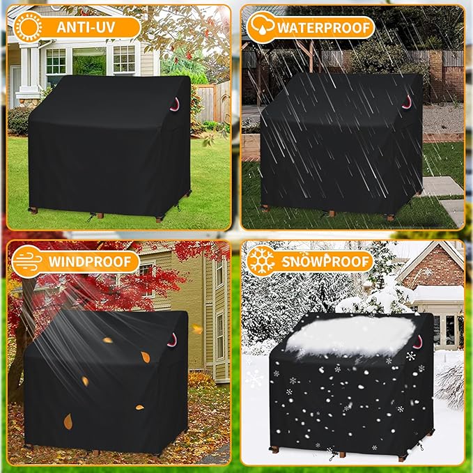 Potting Bench Cover for Outdoor Potting Bench Table UV Resistant Waterproof Outdoor Garden Potting Bench Table Cover 47"x20"x47"Windproof Outside Potting Bench Table Covers (Black)
