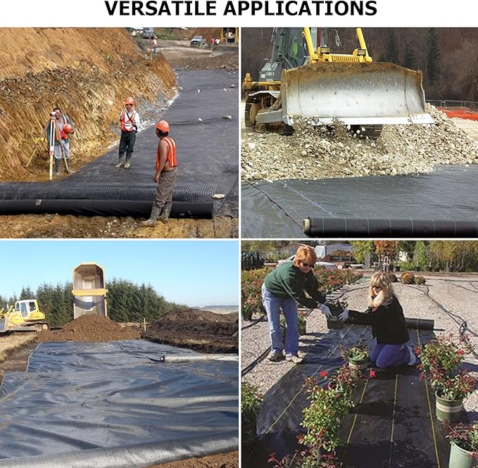 Driveway Fabric,5x500 ft Road Fabric Commercial Weed Barrier Fabric, Landscape Fabric Heavy Duty 4OZ French Drain Fabric for Erosion Control,Landscape Fabric,Weed Barrier,Construction Projects