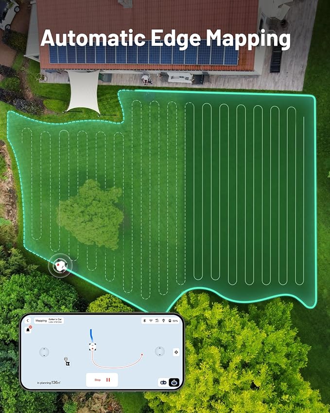 LUBA 2 AWD 3000X Robot Lawn Mower with Replacement Blades, Mowing 0.75 Acre, All-Wheel-Drive for 80% Slope, UltraSense AI Vision & RTK Auto-Mapping, 1.0"-2.7" Adjustable Cutting Height